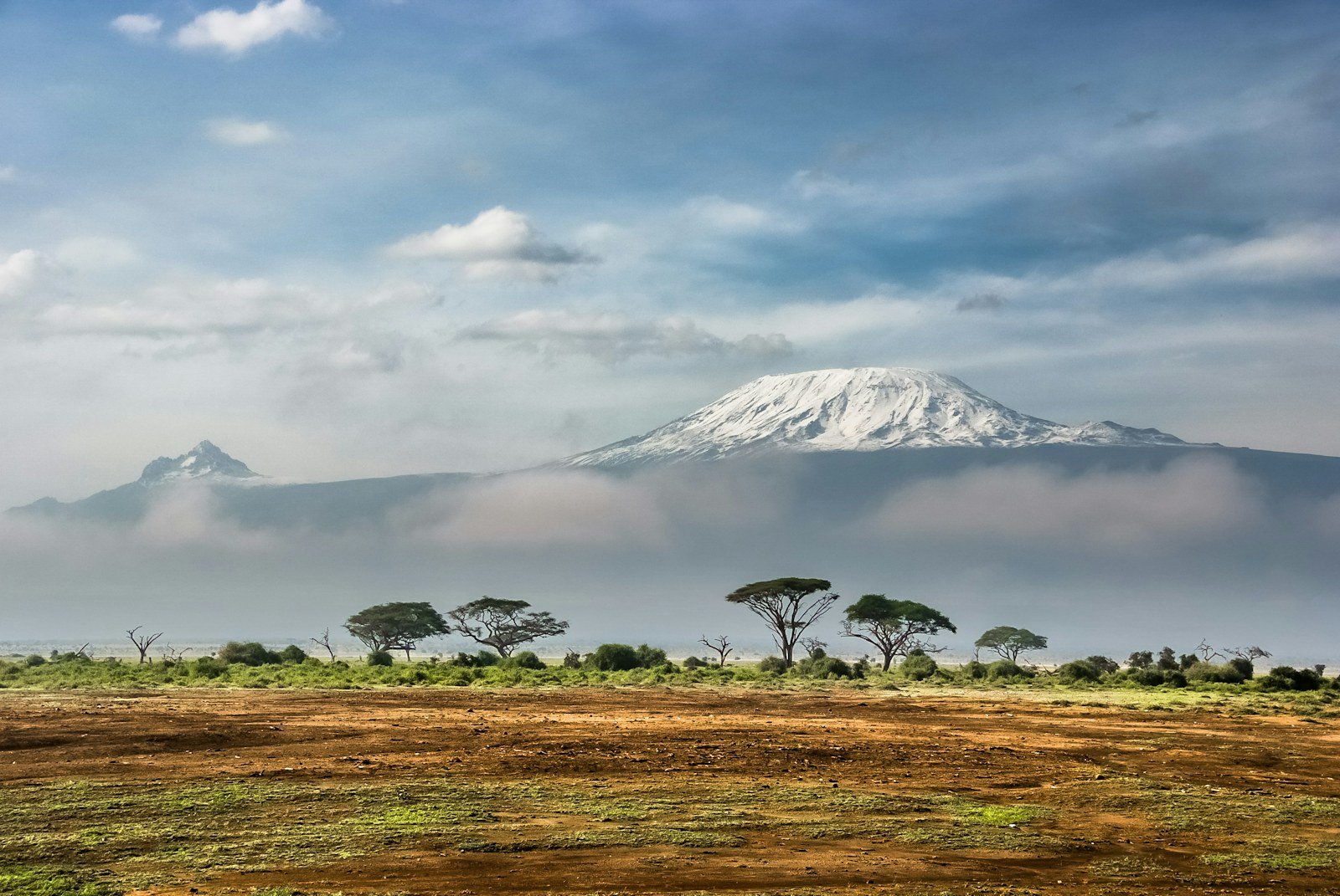 Mount Kilimanjaro viewed from Amboseli National Park